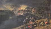 Gillis Mostraert Scene of War and Fire (mk05) china oil painting artist